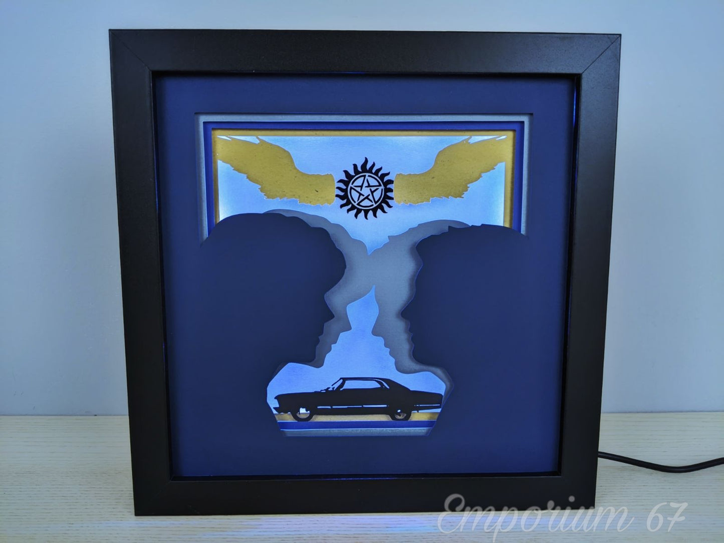 Supernatural Finale Inspired Lighted 3D Shadow Box