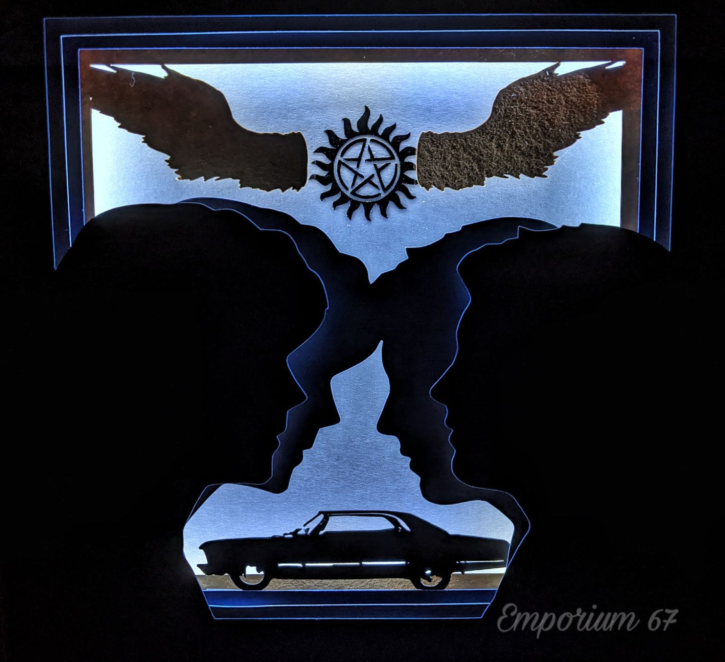 Supernatural Finale Inspired Lighted 3D Shadow Box