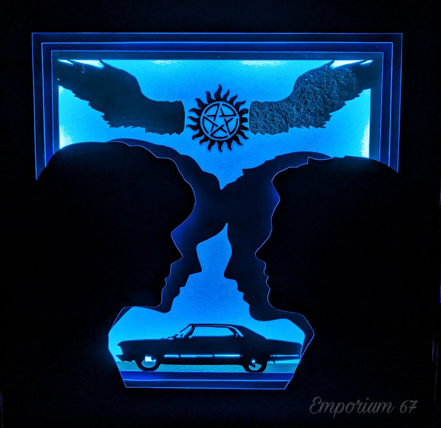 Supernatural Finale Inspired Lighted 3D Shadow Box